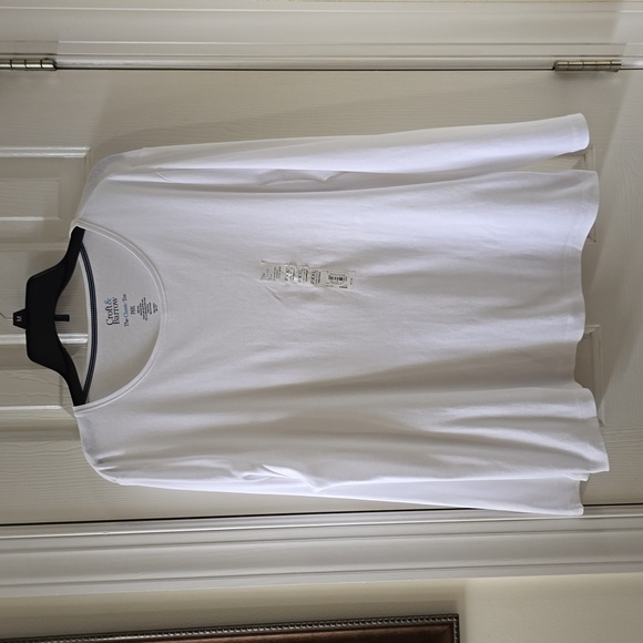 CROFT AND BARROW WOMEN'S PLUS SIZE PETITE WHITE LONG SLEEVES TEE-SHIRT SIZE PXXL - Picture 2 of 12